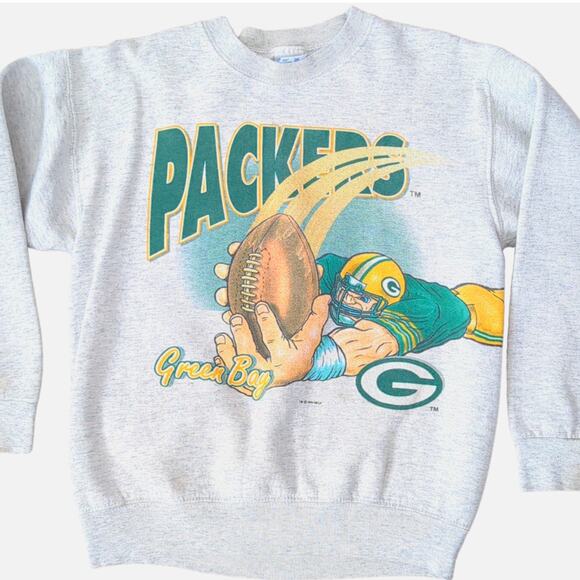 Vintage Green Bay Packets Crewneck Sweatshirt 90s Salem Sportwear Made‎ in USA M